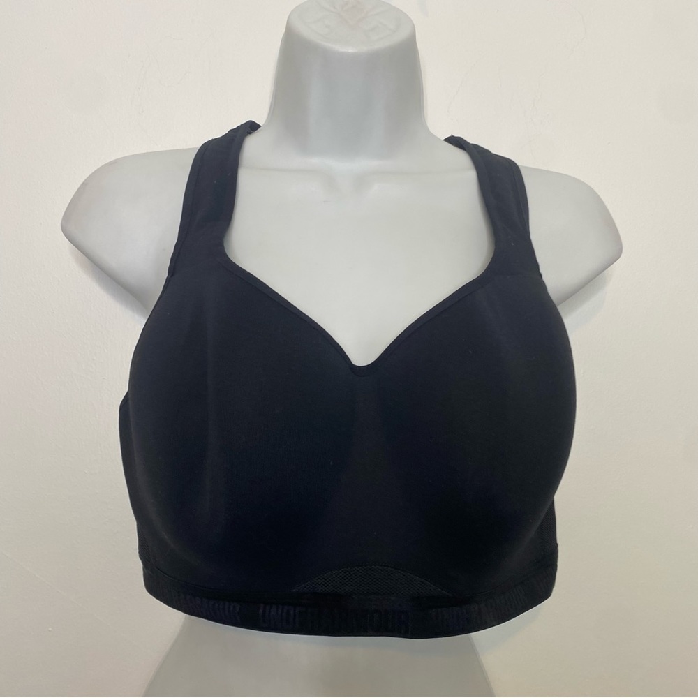 Under Armor Heat Gear Compression Black Sports Bra Size 38D